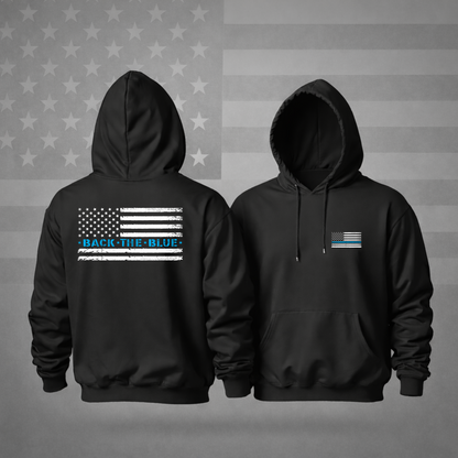 Back The Blue Patriotic Hooded Sweatshirt Patriotic Hoodie