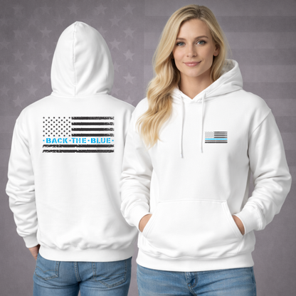 Back The Blue Patriotic Hooded Sweatshirt Patriotic Hoodie