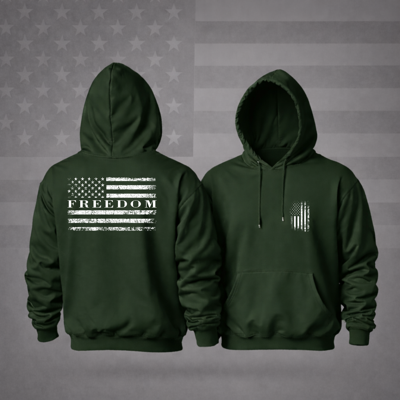 Freedom Patriotic Hooded Sweatshirt Patriotic Hoodie