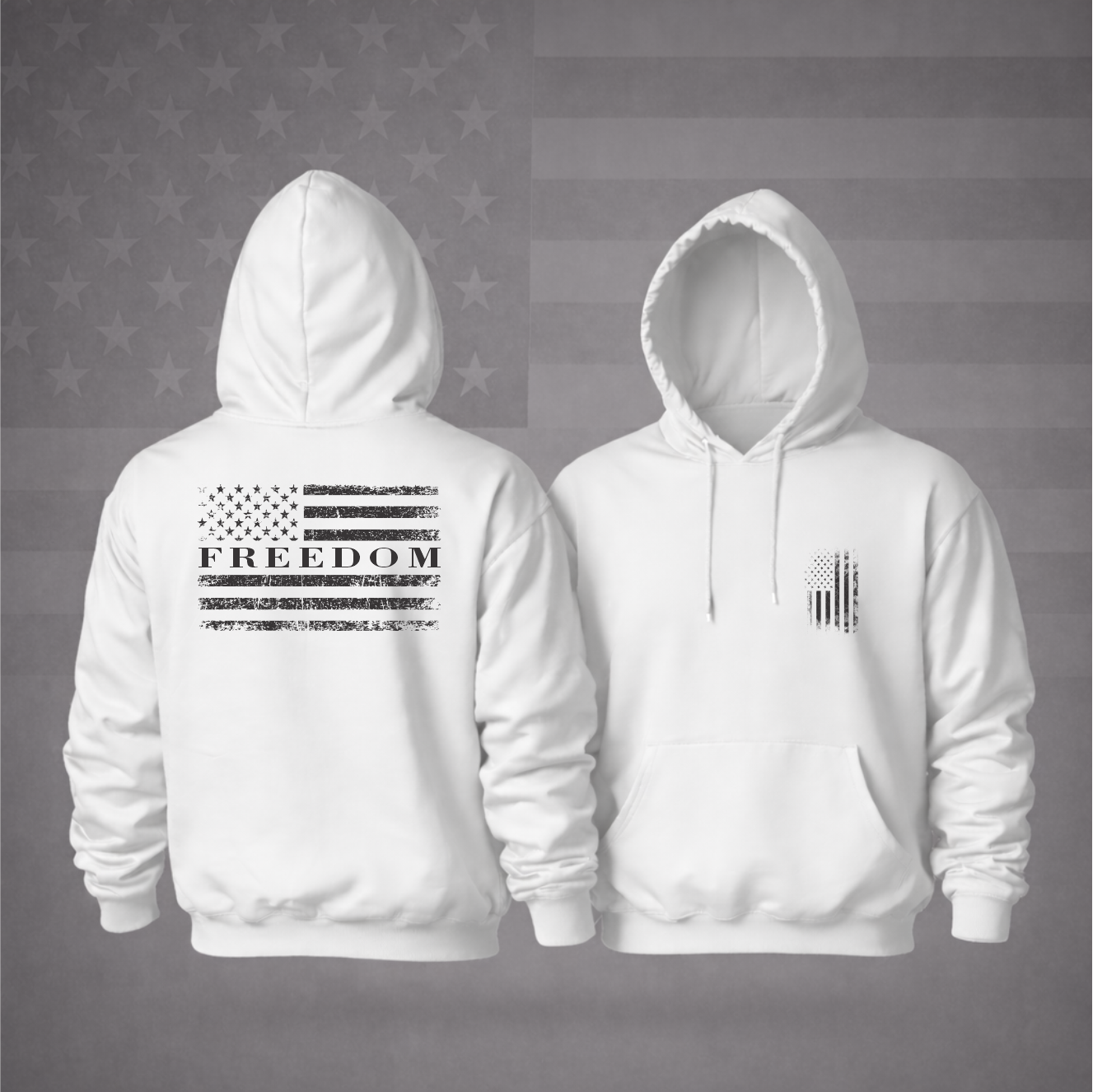Freedom Patriotic Hooded Sweatshirt Patriotic Hoodie