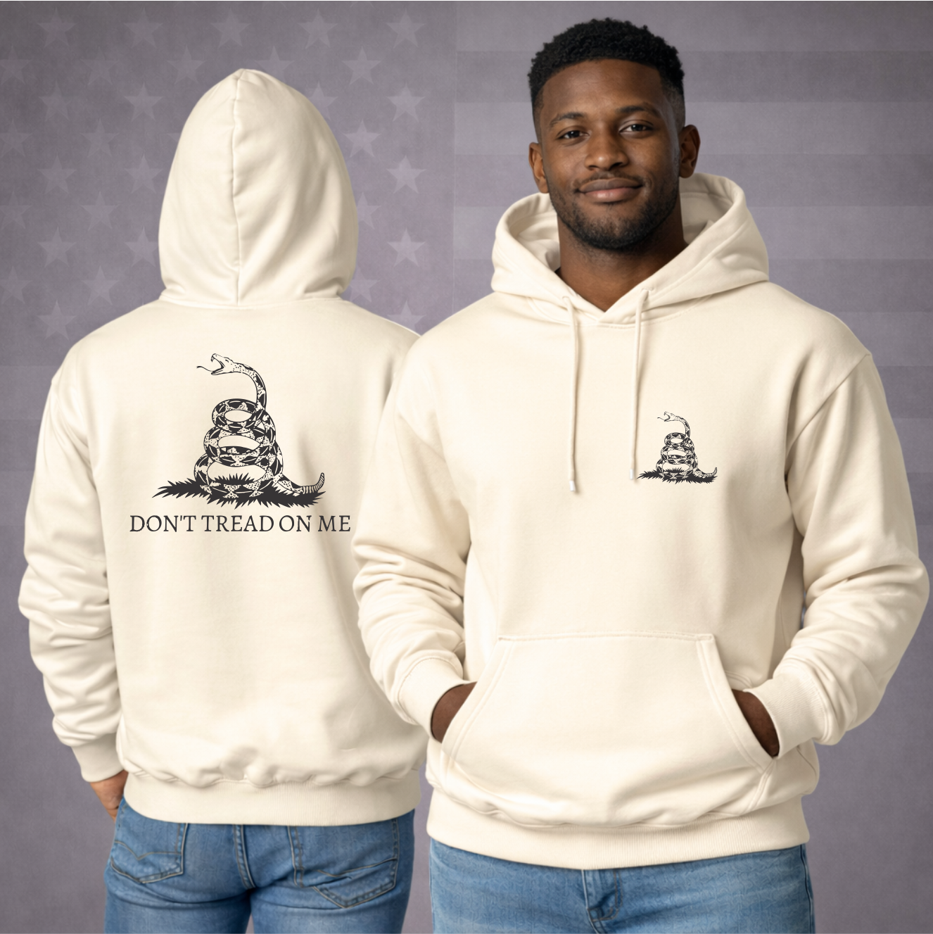 Don't Tread On Me Patriotic Hooded Sweatshirt Hoodie