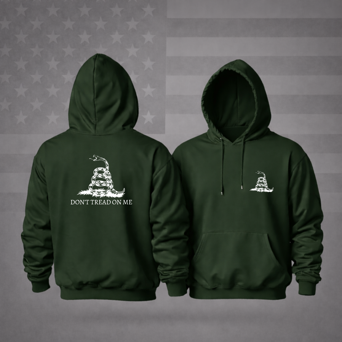 Don't Tread On Me Patriotic Hooded Sweatshirt Hoodie