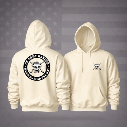 UNITED STATES ARMY RANGER Hooded Sweatshirt – “RANGERS LEAD THE WAY” Military Apparel Patriotic Hoodie