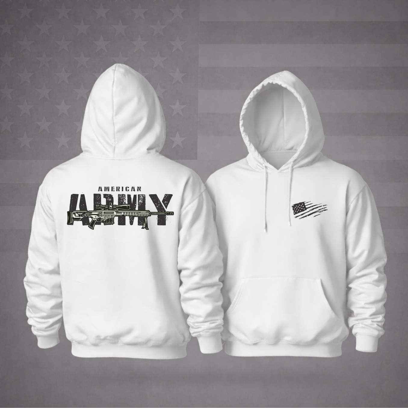AMERICAN ARMY Military Hooded Sweatshirt – Premium Patriotic Comfort & Style Hoodie