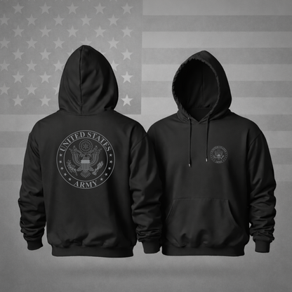 UNITED STATES ARMY SHIELD Military Hooded Sweatshirt – Premium Patriotic Comfort Hoodie