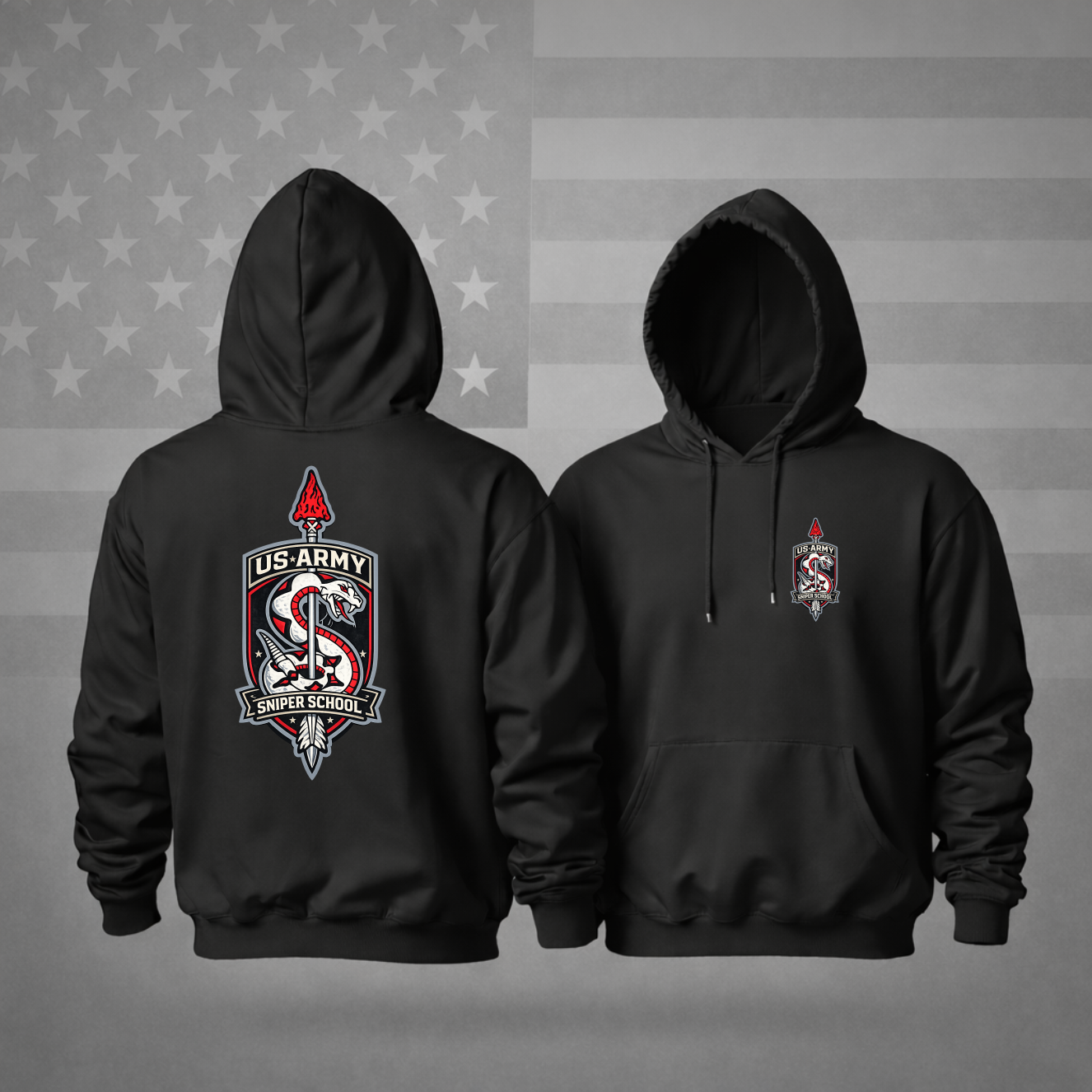 UNITED STATES ARMY SNIPER Military Hooded Sweatshirt – Precision, Patriotic, Pride & Premium Comfort Hoodie