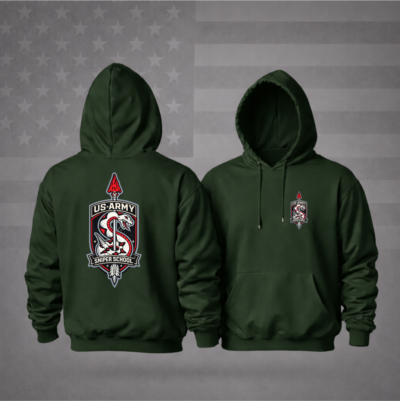 UNITED STATES ARMY SNIPER Military Hooded Sweatshirt – Precision, Patriotic, Pride & Premium Comfort Hoodie