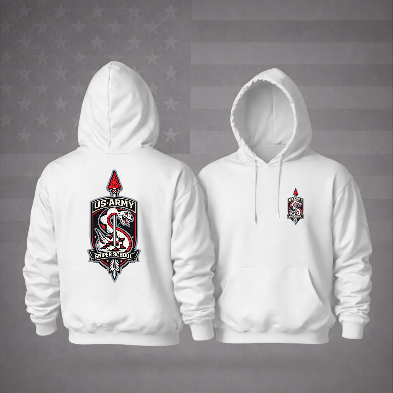 UNITED STATES ARMY SNIPER Military Hooded Sweatshirt – Precision, Patriotic, Pride & Premium Comfort Hoodie