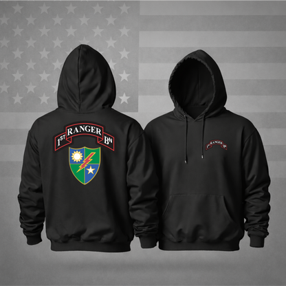 US ARMY 1ST RANGER BATTALION Military Hooded Sweatshirt – Elite Pride, Patriotic & Premium Comfort Hoodie
