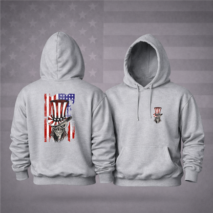 4th of July Uncle Sam Patriotic Hooded Sweatshirt – Freedom, Style & Premium Comfort Hoodie
