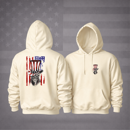4th of July Uncle Sam Patriotic Hooded Sweatshirt – Freedom, Style & Premium Comfort Hoodie