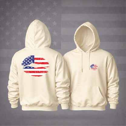American Flag Lips Patriotic Hooded Sweatshirt – Bold Style, Freedom & Premium Comfort Hoodie