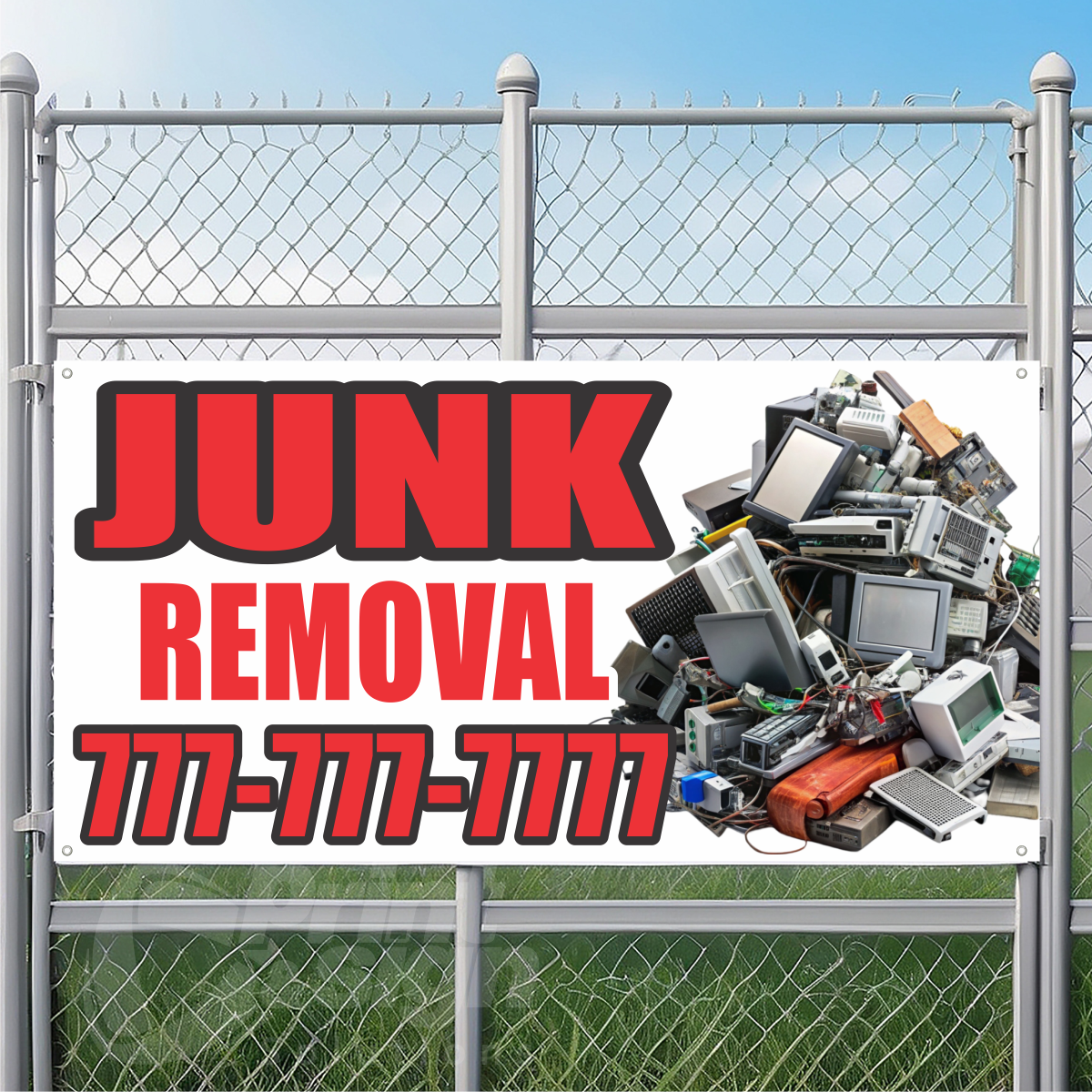 Junk Removal Vinyl Banner Add Your Phone Number