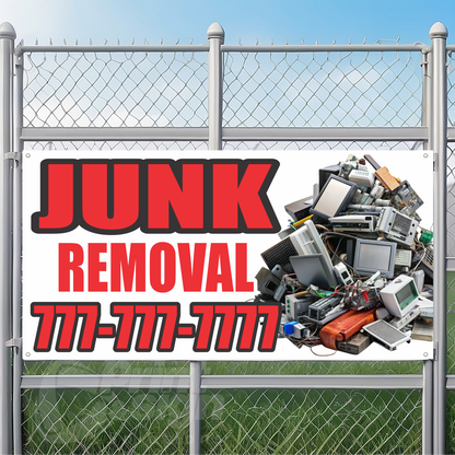Junk Removal Vinyl Banner Add Your Phone Number