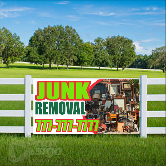 Junk Removal Vinyl Banner Add Your Phone Number