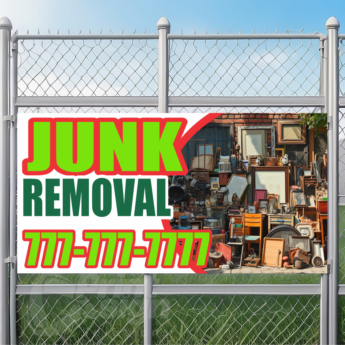 Junk Removal Vinyl Banner Add Your Phone Number