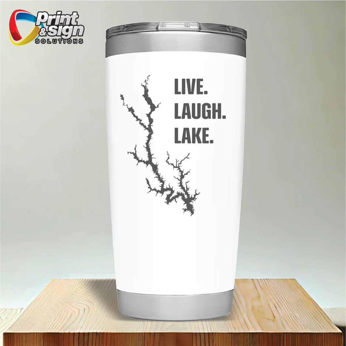Live Laugh Lake Laser Engraved Tumbler Insulated Travel Mug