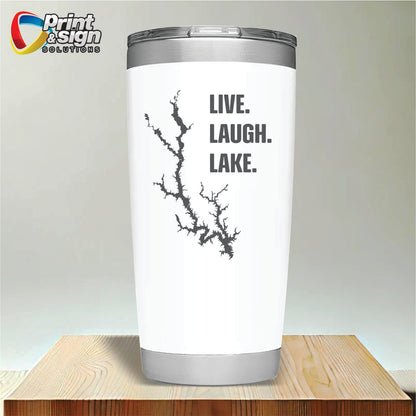 Live Laugh Lake Laser Engraved Tumbler Insulated Travel Mug