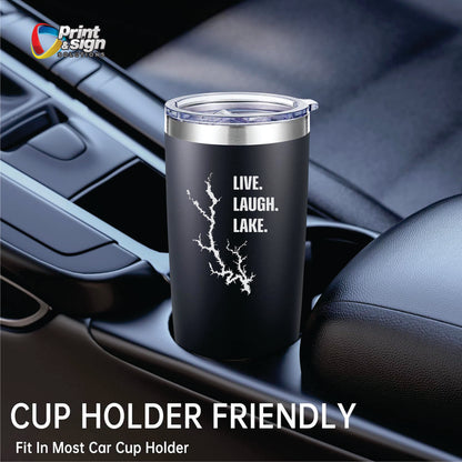 Live Laugh Lake Laser Engraved Tumbler Insulated Travel Mug