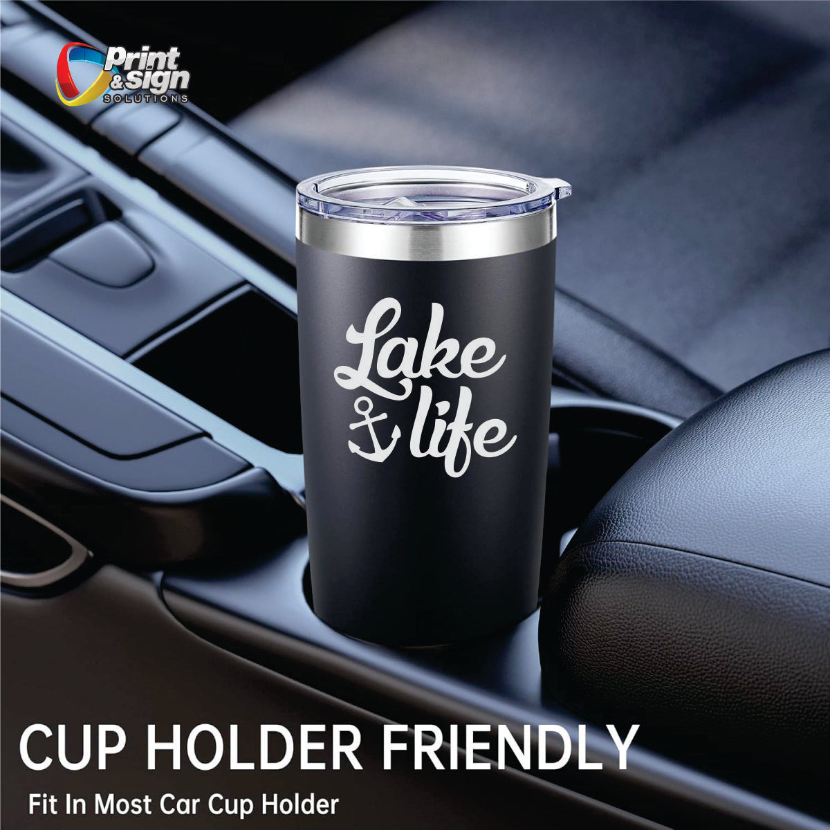 Lake Life Laser Engraved Tumbler Insulated Travel Mug