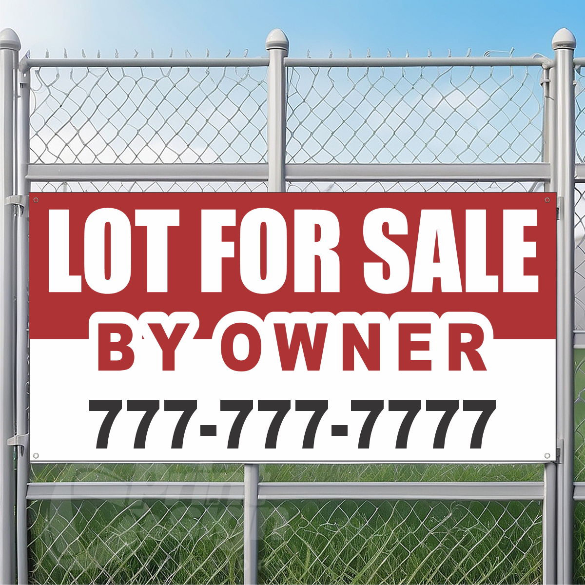 Lot for Sale by Owner Vinyl Banner Add Your Phone Number