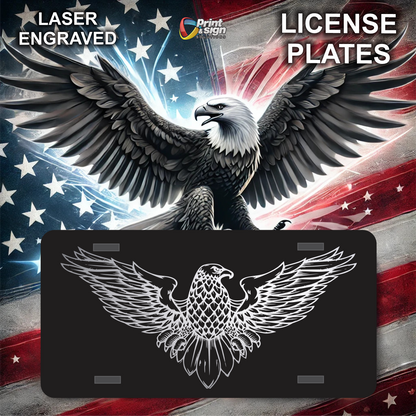 License Plate EAGLE Auto Truck car tag Aluminum Laser Engraved