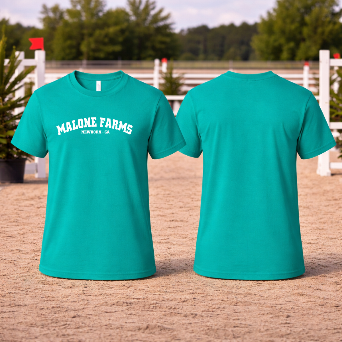 T-shirt MALONE FARMS Equestrian Center Bella Canvas 3001 Unisex Royal Purple