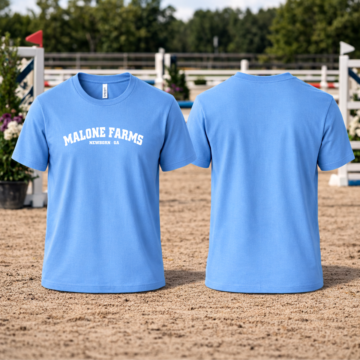 T-shirt MALONE FARMS Equestrian Center Bella Canvas 3001 Unisex Royal Purple