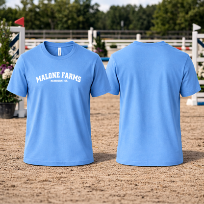 T-shirt MALONE FARMS Equestrian Center Bella Canvas 3001 Unisex Royal Purple