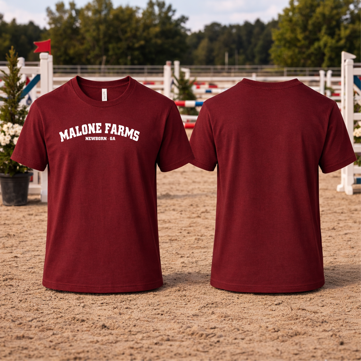 T-shirt MALONE FARMS Equestrian Center Bella Canvas 3001 Unisex Royal Purple