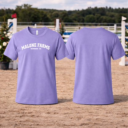 T-shirt MALONE FARMS Equestrian Center Bella Canvas 3001 Unisex Royal Purple
