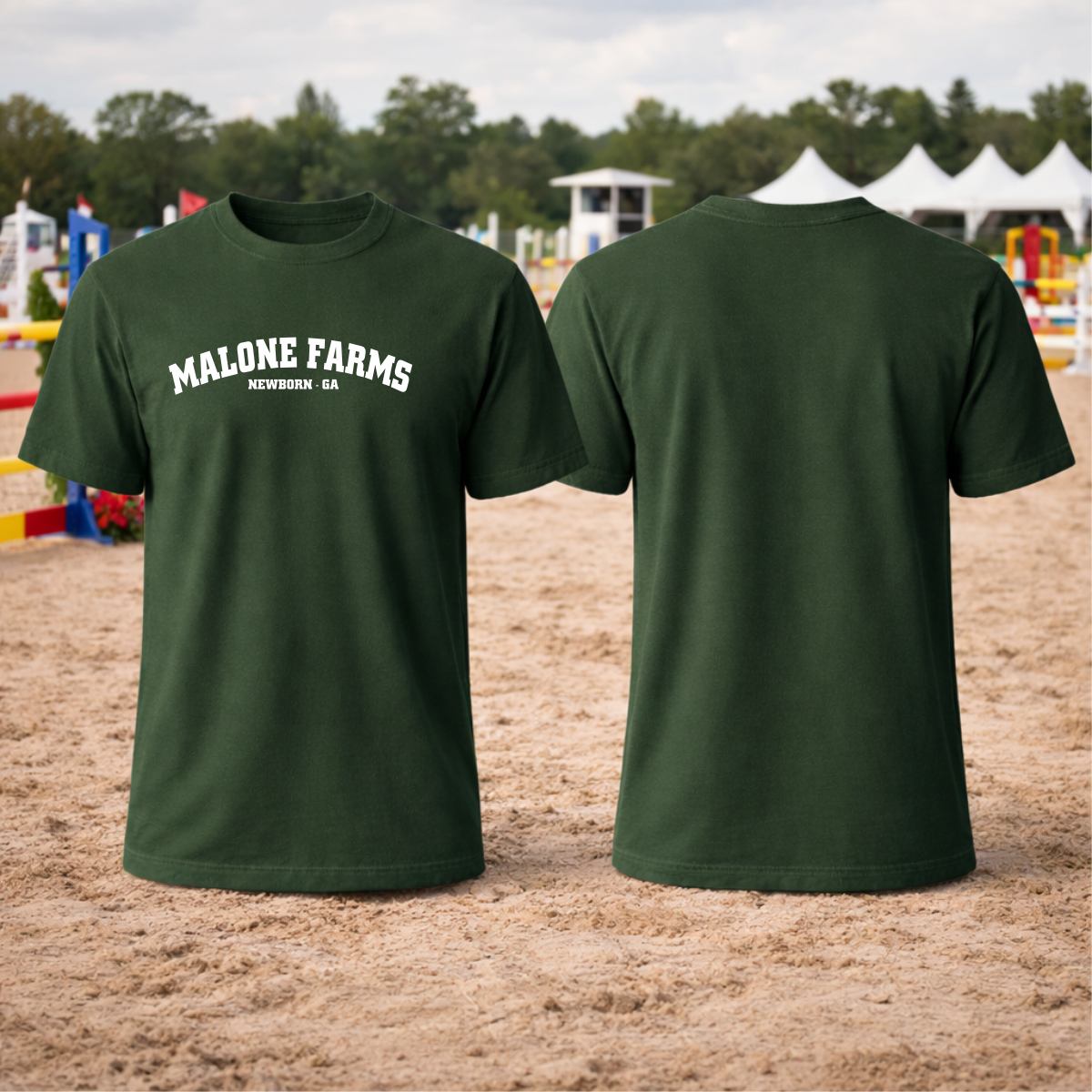 T-shirt MALONE FARMS Equestrian Center Bella Canvas 3001 Unisex Royal Purple
