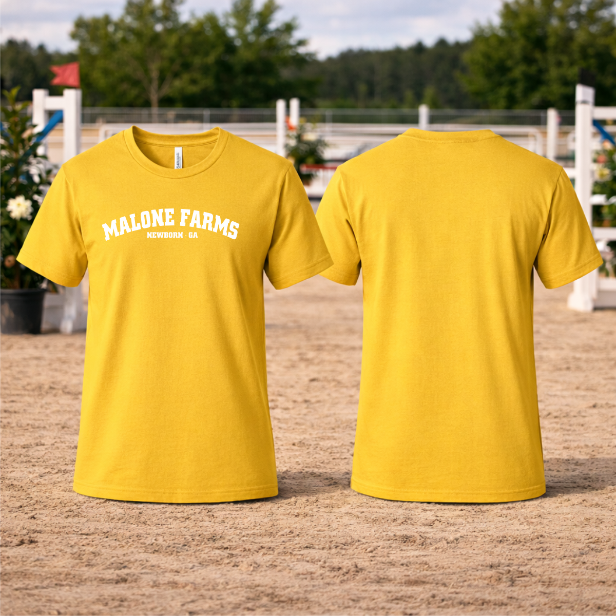 T-shirt MALONE FARMS Equestrian Center Bella Canvas 3001 Unisex Royal Purple