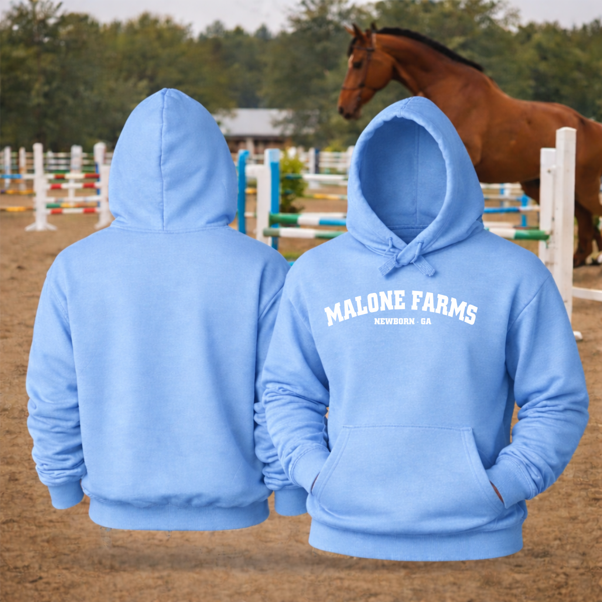 MALONE FARMS Equestrian Hooded Sweatshirt