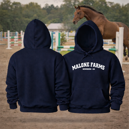 MALONE FARMS Equestrian Hooded Sweatshirt