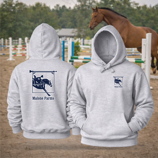 MALONE FARMS Equestrian Hooded Sweatshirt