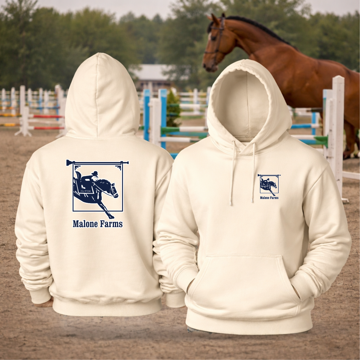 MALONE FARMS Equestrian Hooded Sweatshirt