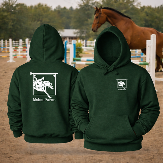 MALONE FARMS Equestrian Hooded Sweatshirt