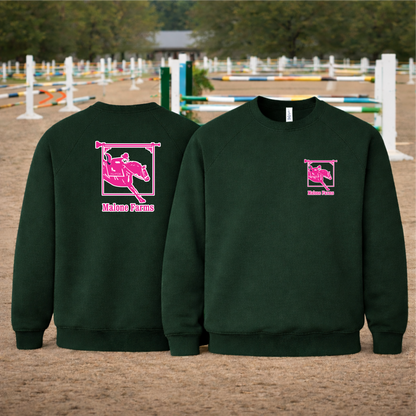 MALONE FARMS Equestrian Center Bella Canvas Sweatshirt