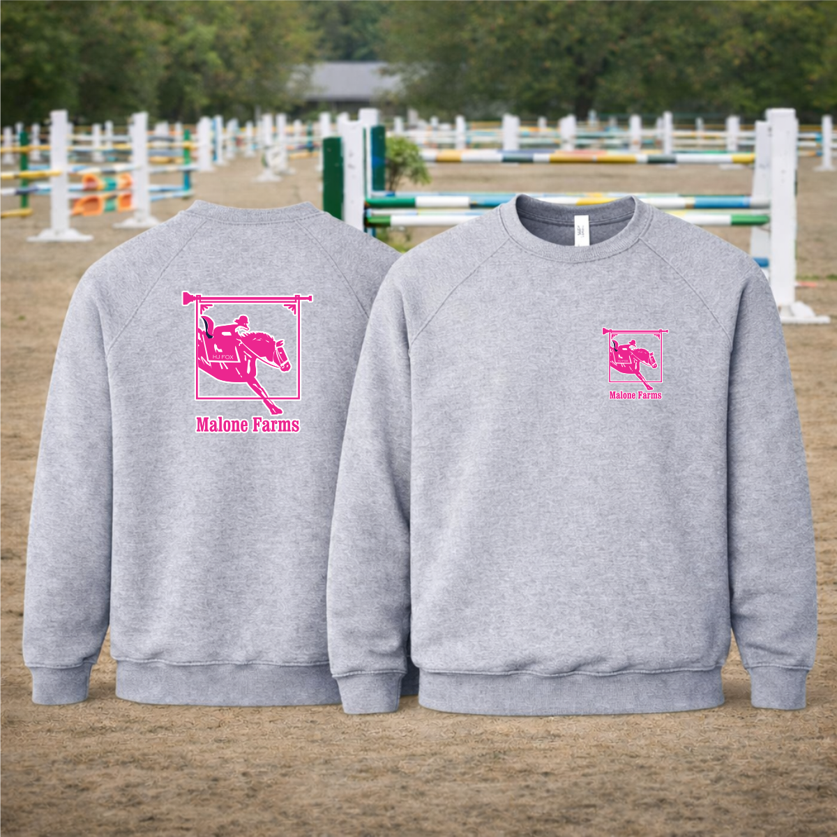 MALONE FARMS Equestrian Center Bella Canvas Sweatshirt