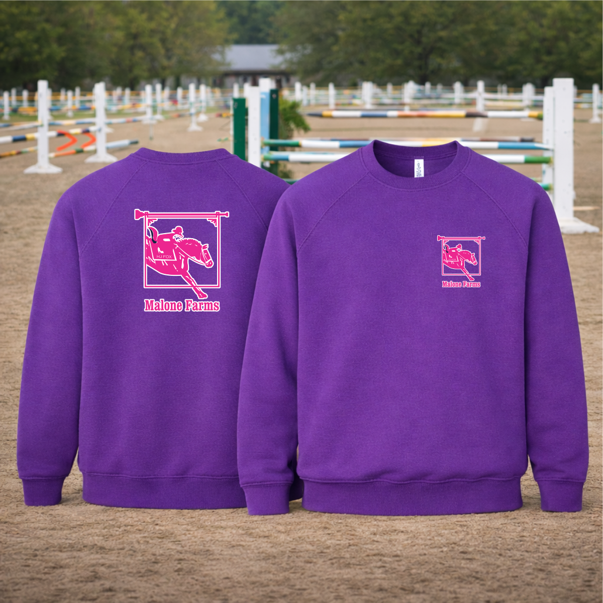 MALONE FARMS Equestrian Center Bella Canvas Sweatshirt