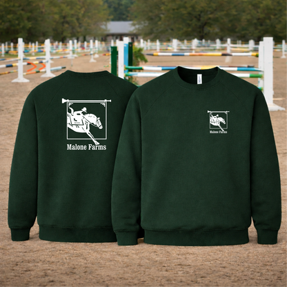 MALONE FARMS Equestrian Center Bella Canvas Sweatshirt
