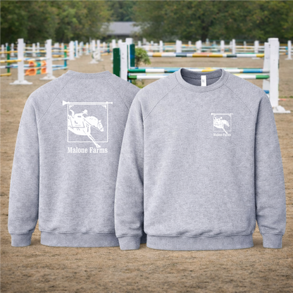 MALONE FARMS Equestrian Center Bella Canvas Sweatshirt