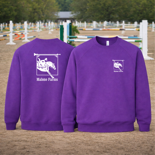 MALONE FARMS Equestrian Center Bella Canvas Sweatshirt