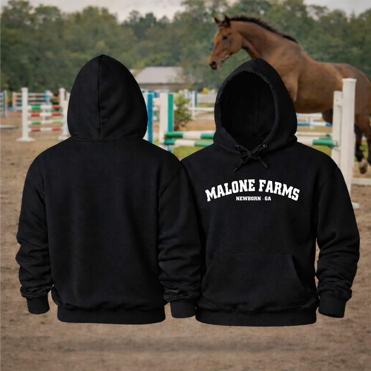 MALONE FARMS Equestrian Hooded Sweatshirt