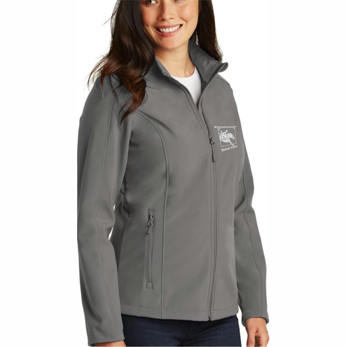 MALONE FARMS Port Authority® Women's Core Soft Shell Jacket Emboridered