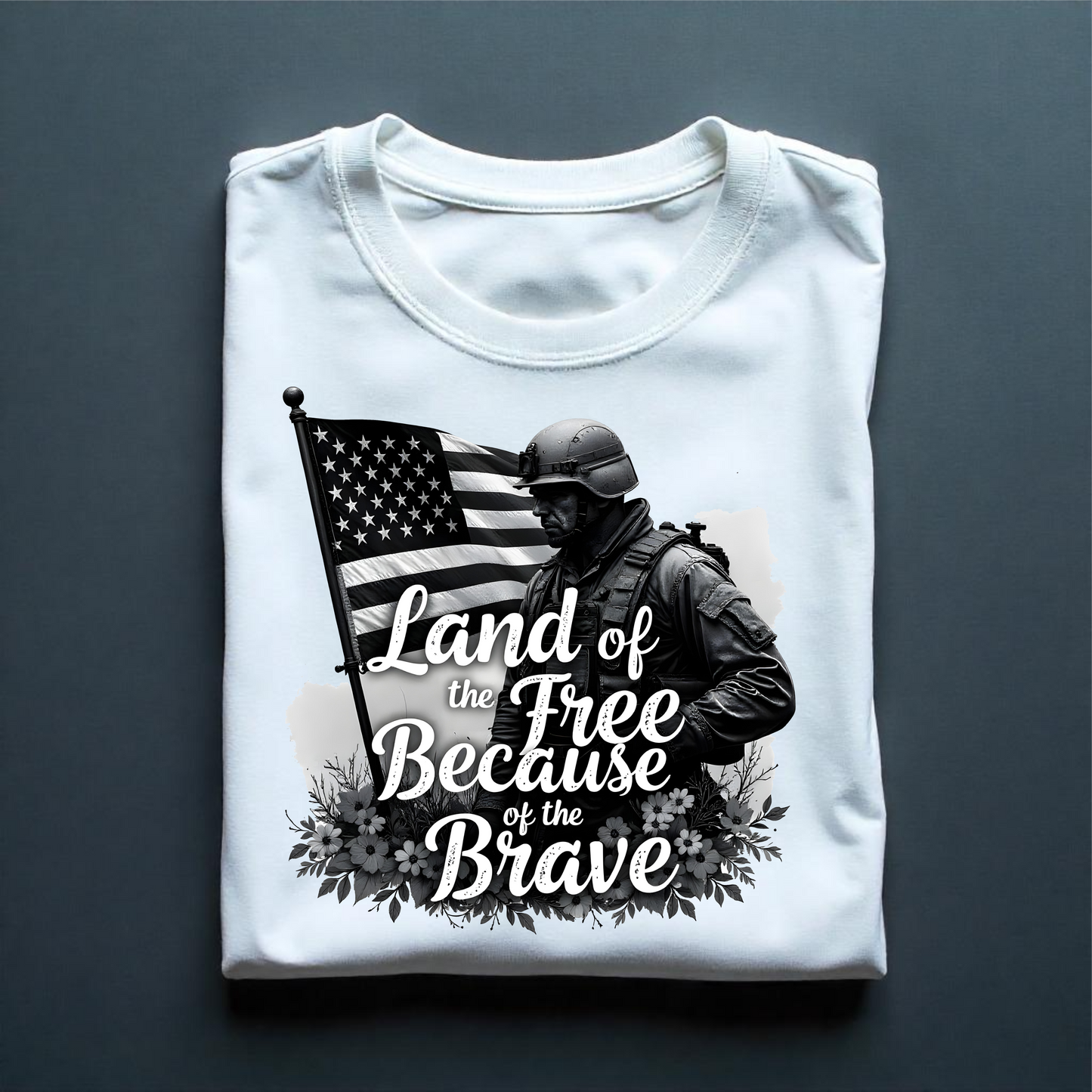 us Land of the Free Because of the Brave | Digital File Direct Download Ready to Print PNG PDF High Definition