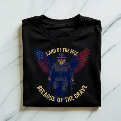 Land of the Free Because of the Brave | Digital File Direct Download Ready to Print PNG PDF High Definition