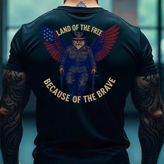 Land of the Free Because of the Brave | Digital File Direct Download Ready to Print PNG PDF High Definition