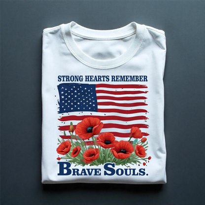 Strong Hearts Remember Brave Souls | Digital File Direct Download Ready to Print PNG PDF High Definition